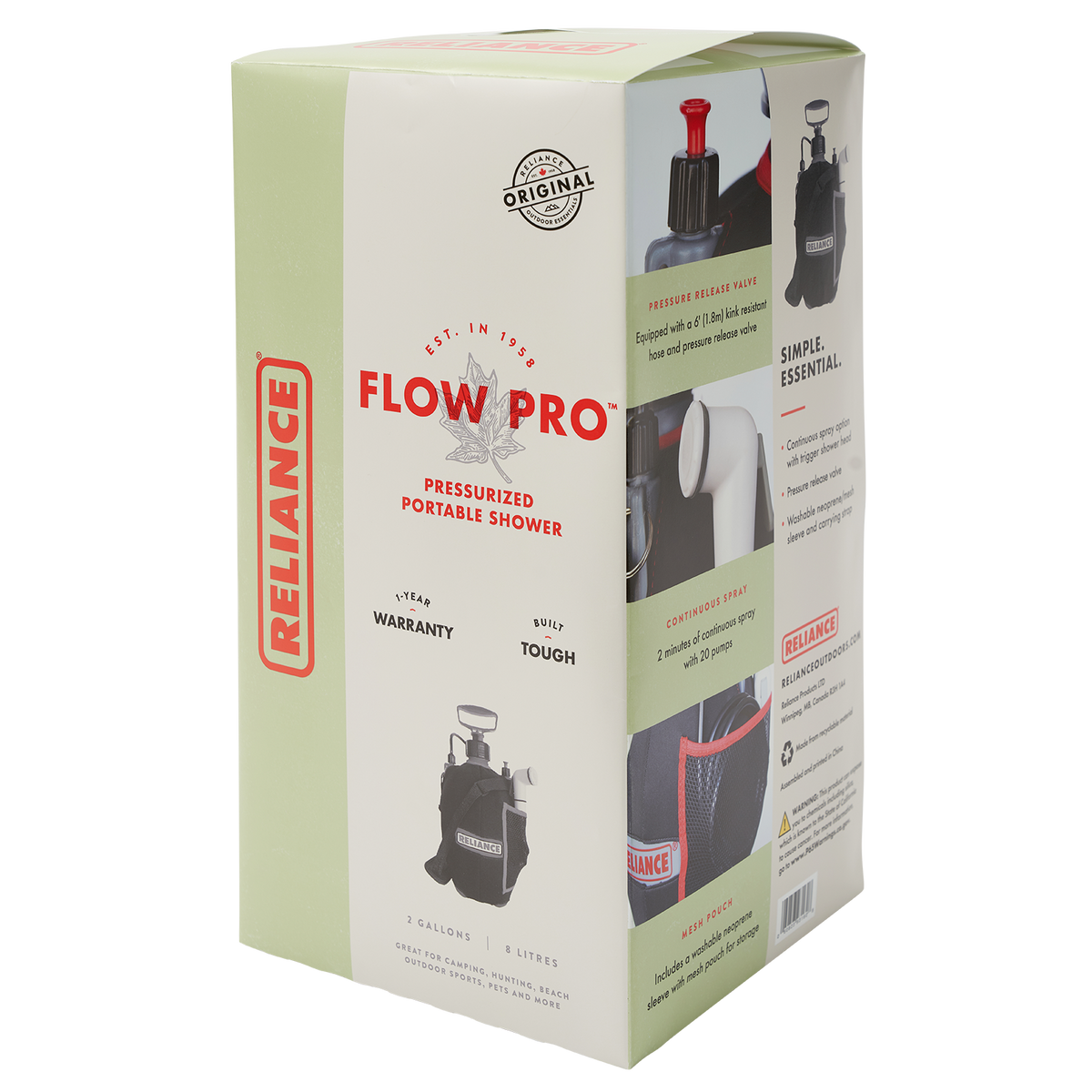 Flow Pro Portable Shower – Reliance Outdoors